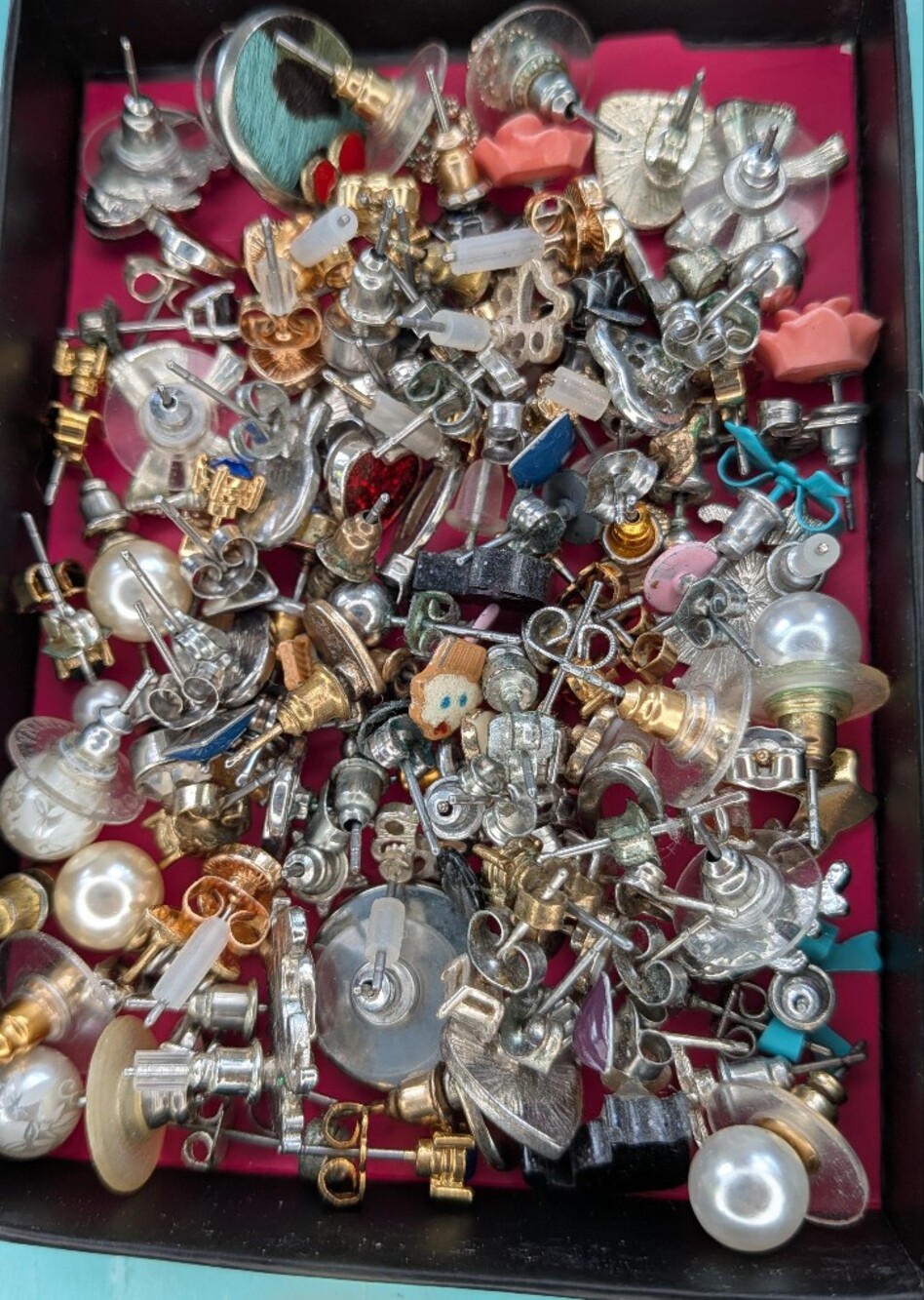 Bulk Lot 50 Pairs Stud Earrings Complete Set